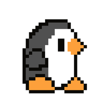 Pixel Art Penguin Walking 2